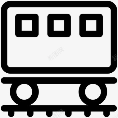物流货运列车铁路运输货运图标图标