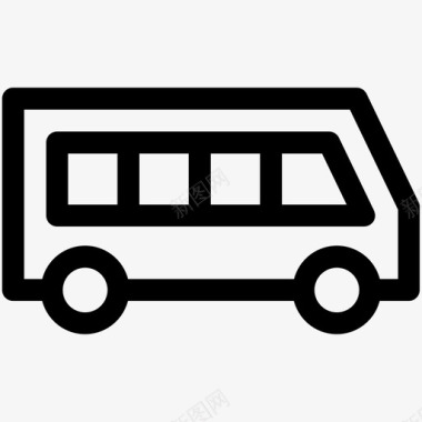 旅游小镇公共汽车长途汽车旅游车图标图标