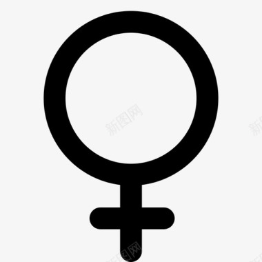 女性符号金星占星术女性图标图标
