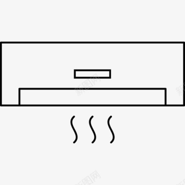 空调吹风冷却图标图标