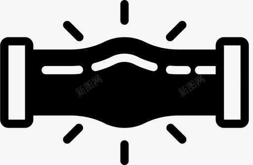 道路施工标志堵塞管道建筑施工图标图标