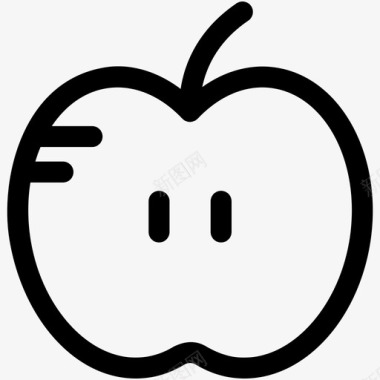 矢量树苹果食物水果图标图标