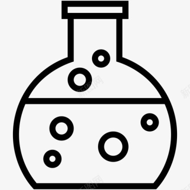 实验室观察烧瓶液体实验室烧瓶图标图标