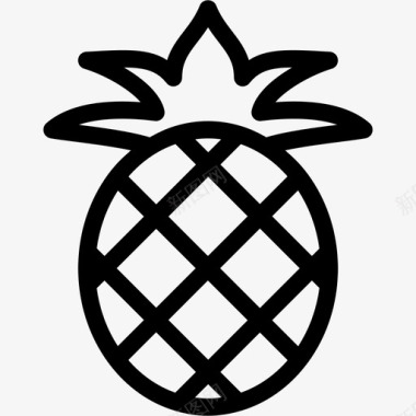 菠萝特写菠萝新鲜水果图标图标