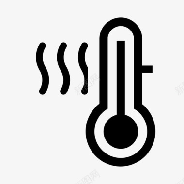 炎热热浪温度计发热炎热图标图标