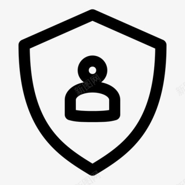 用户屏蔽防病毒安全徽章图标图标