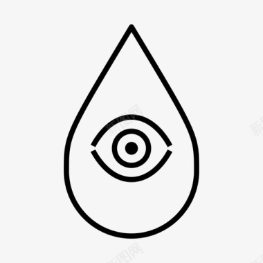 水滴眼意识环保意识图标图标