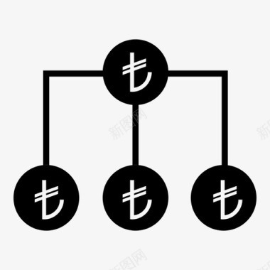 土耳其首都tl管理现金硬币图标图标