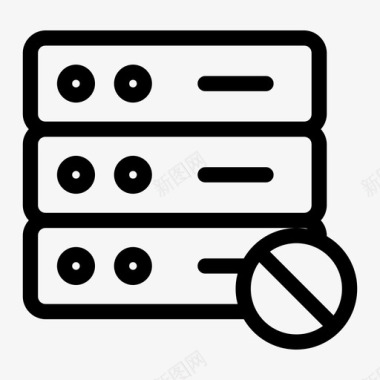 服务器拒绝服务器网络服务器服务图标图标