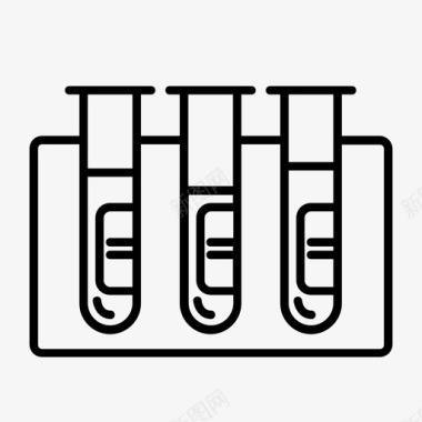 原子科学的图标试管化学科学图标图标