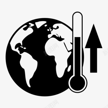 气候图标全球变暖气候变化地球图标图标
