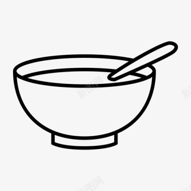 碗麦片粥凉菜图标图标