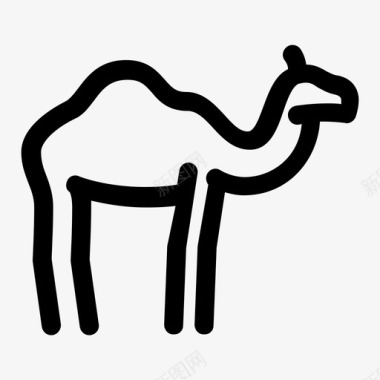 骆驼骆驼非洲驼峰图标图标