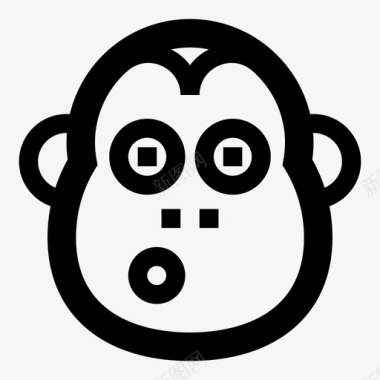 猴子动物叫声图标图标
