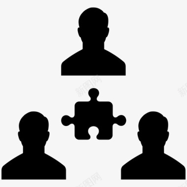 问题解决小组整合图标图标