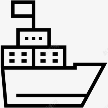 降噪浮动船舶海运浮动图标图标