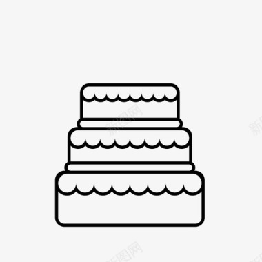 蛋糕生日蛋糕三层蛋糕图标图标