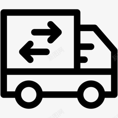送货卡车送货车紧急货运卡车图标图标
