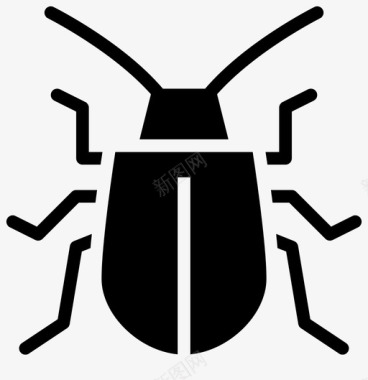 虫虫甲虫错误图标图标
