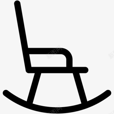 摇椅家具橡木家具图标图标