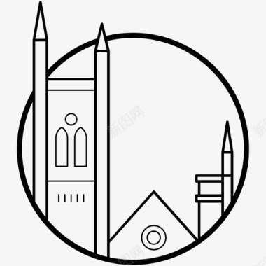 沃伦顿第一卫理公会亚特兰大亚特兰大教堂图标图标