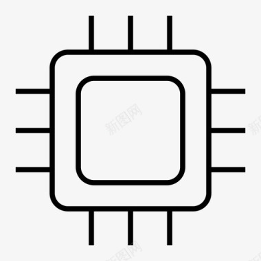 Intel芯片处理器芯片计算机部件图标图标