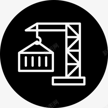 起重机集装箱出口图标图标