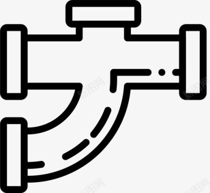 人体结构轮廓弯管建筑施工图标图标