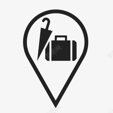 行李机场手提箱图标图标