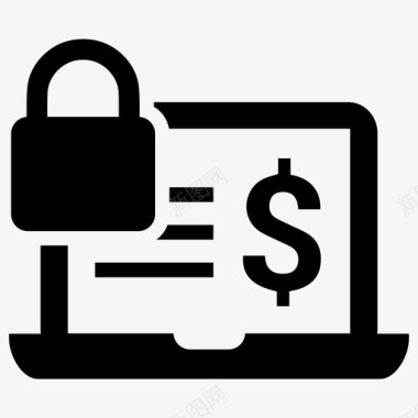 安全金融保护锁安全图标图标