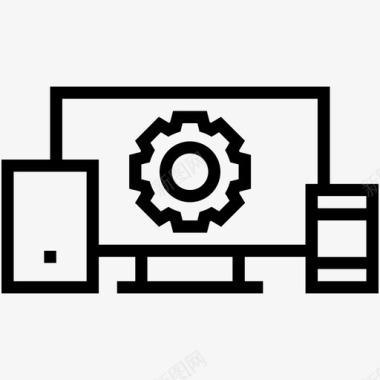 电脑屏幕显示器响应设备移动设备显示器图标图标