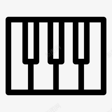 钢琴键乐器midi图标图标
