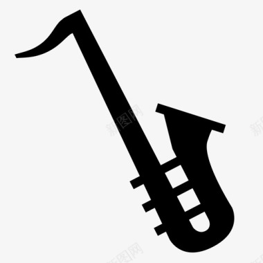 乐器标识萨克斯管吹奏乐器图标图标