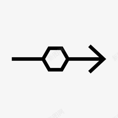 六角叶片六边形中间六角中间箭头图标图标