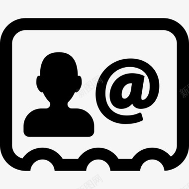 电子邮件带有联系人电子邮件的商务卡名片图标图标