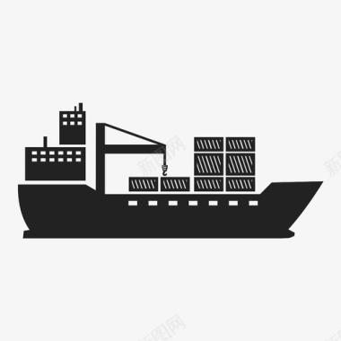 船货物港口图标图标