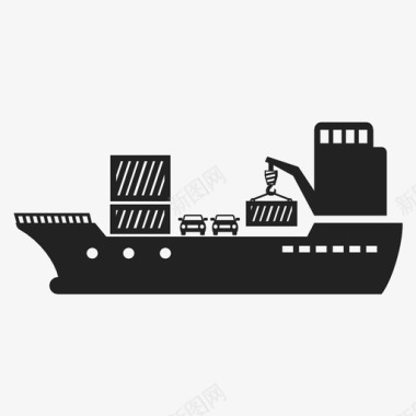 船船货物港口图标图标