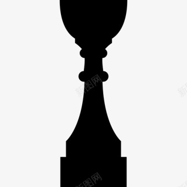 奖杯奖杯高黑色轮廓形状奖项图标图标