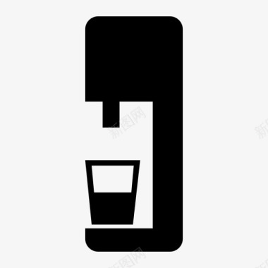 免抠咖啡机饮水机冷水浓缩咖啡机图标图标