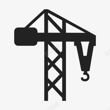 钻机井架起重机施工井架图标图标