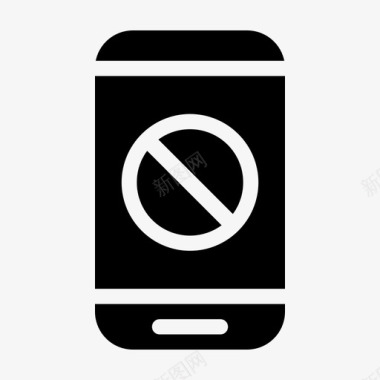 智能手机被阻止手机拒绝图标图标