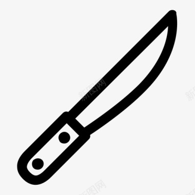 牛排刀刀片烹饪图标图标