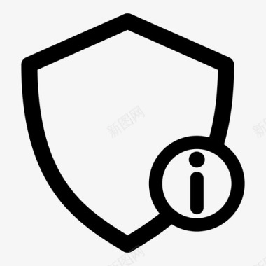 公共信息标志安全标志信息安全防病毒受保护图标图标