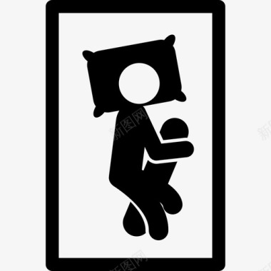 男人躺在一张床上俯视人甜蜜的梦图标图标