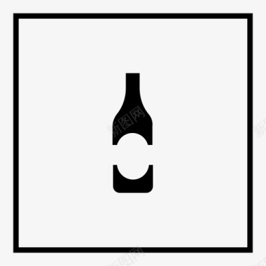 玻璃瓶子苹果酒图标图标