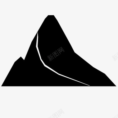 亚当斯峰山岩图标图标