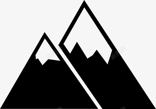 山阿尔卑斯山喜马拉雅山图标图标