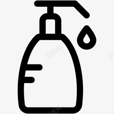 肥皂分配器沐浴液泡沫分配器图标图标