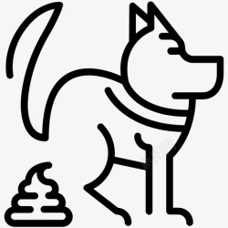 臭狗狗屎屎好吃的狗图标高清图片