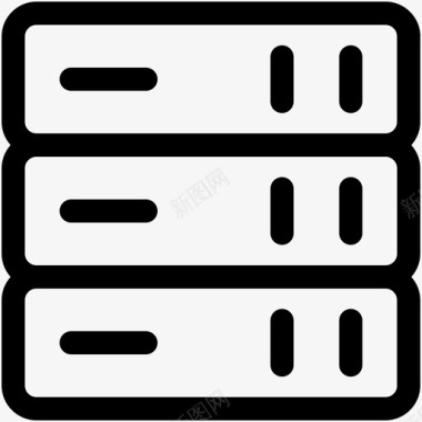 互联网数据信息装饰服务器托管共享信息服务器机架图标图标
